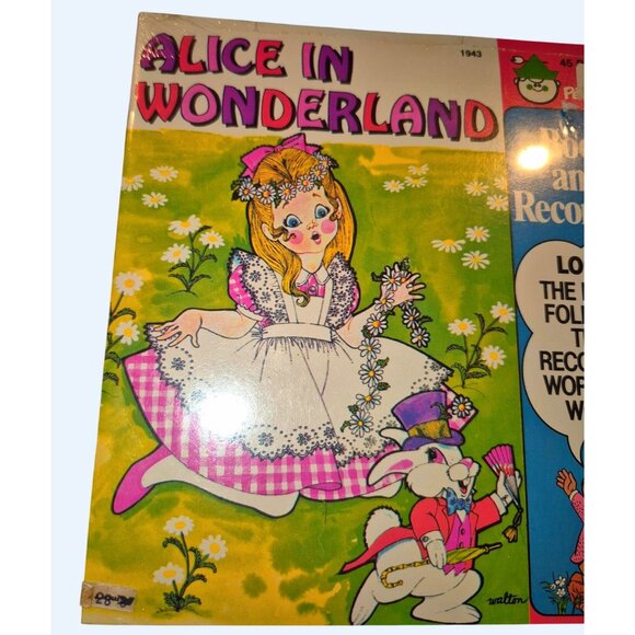 Alice In Wonderland Book& Recording Vintage 1981 Peter Pan With Barney The Book - Picture 6 of 7